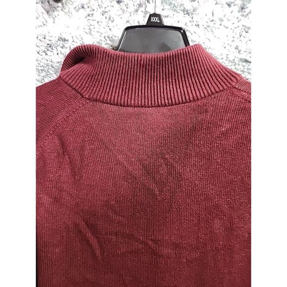 J Crew Sweater Mens‎ Large Maroon 1/4 Zip Pullover Cotton Knit Minimal Basic - Picture 16 of 16